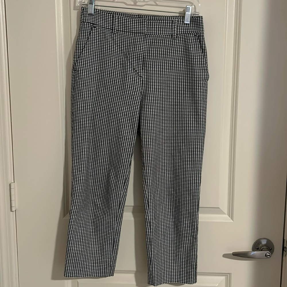 Loft Black and White Crop Pants, Size 0P
